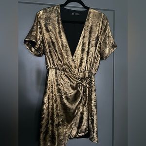 Zara Gold Wrap Dress